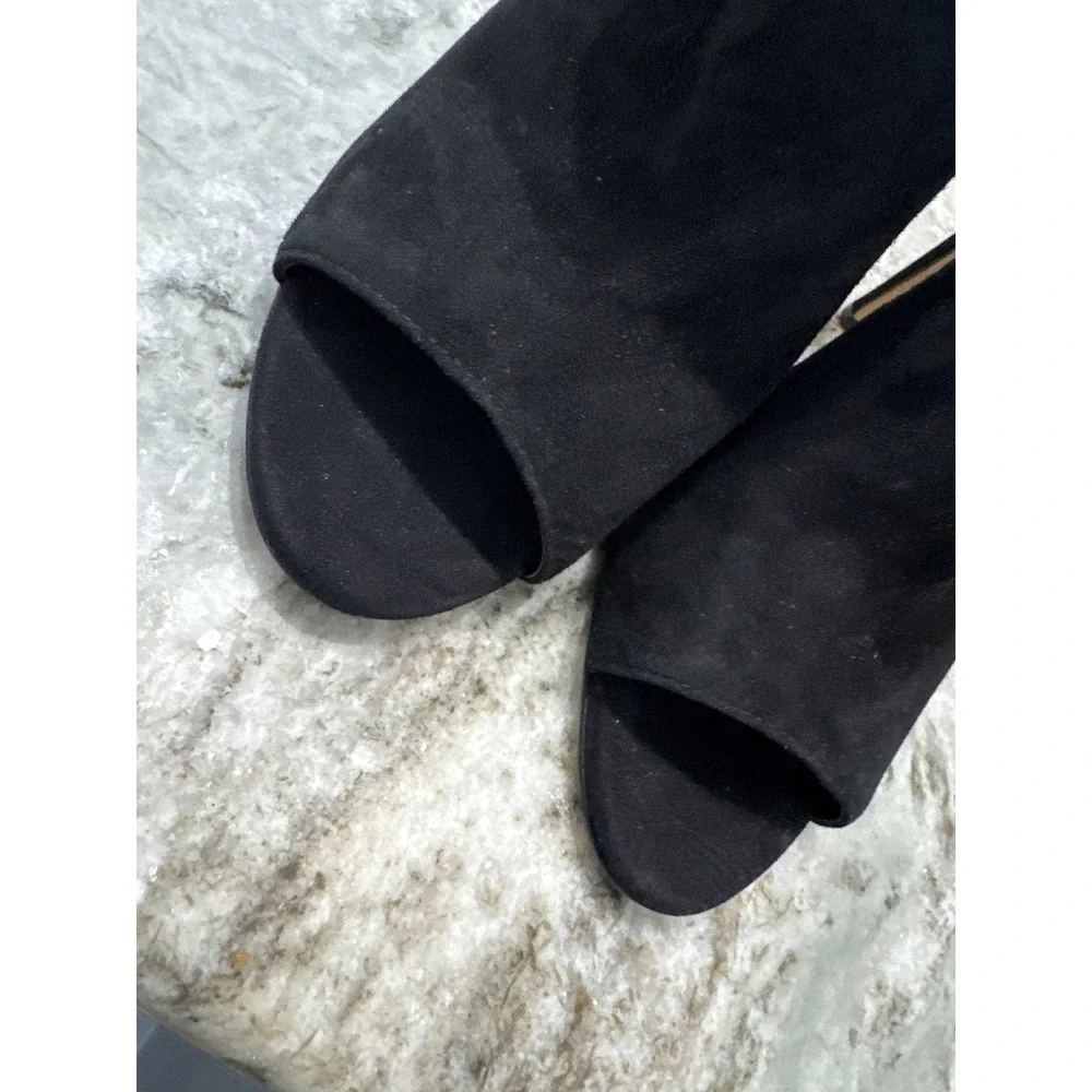 Karl Lagerfeld Paris Lanka ruffled suede slingback 4